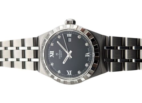 Tudor 28300 Royal Ladies Black Diamond Dial 28mm 2022 Box & Papers