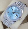 Rolex Day-Date 40 Ice Blue Roman Dial Platinum 228206 (2018) GST INC - 3