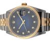 Rolex 16233 Datejust Two Tone Vignette Blue Diamond Dial 36mm 1994 S Serial Box & Papers