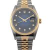 Rolex 16233 Datejust Two Tone Vignette Blue Diamond Dial 36mm 1994 S Serial Box & Papers - 2