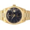 Rolex Day-Date 36 Black Dial 18038 President Yellow Gold GST INC