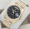 Rolex Day-Date 36 Black Dial 18038 President Yellow Gold GST INC - 3