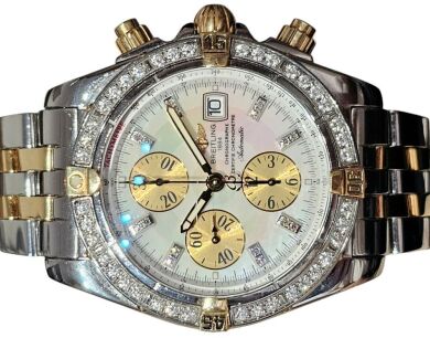 Breitling Chronomat Evolution MOP Dial Factory Diamond Set