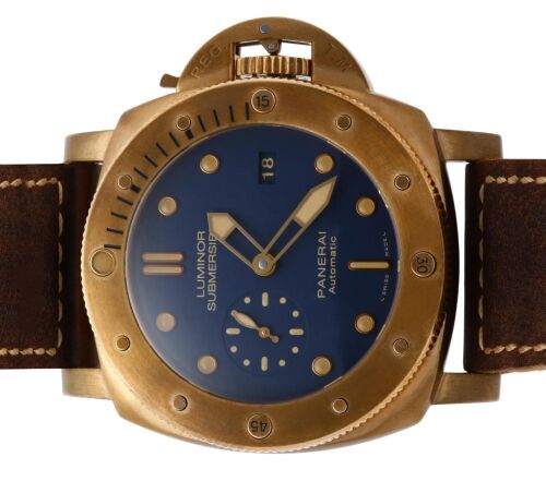 Panerai PAM00671 Luminor Submersible Bronzo Blue LE 47mm 2017 Box & Papers