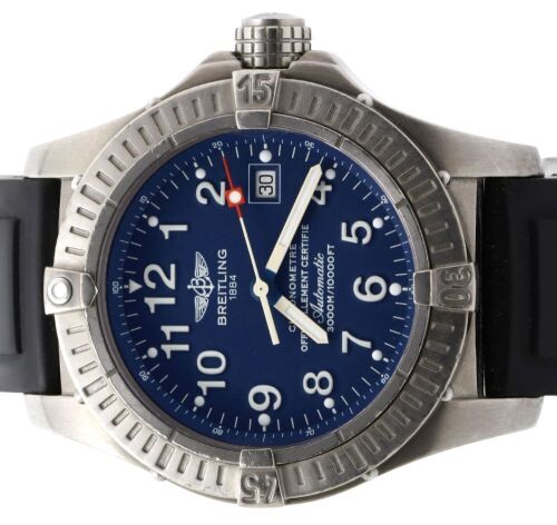 Breitling E17370 Avenger Seawolf Titanium Blue Dial 44mm 2002