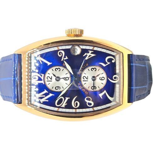 Franck Muller Master Banker 18K Gold Blue Dial 5850MB As New