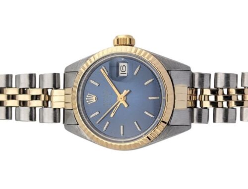 Rolex 6917 Two Tone Lady Datejust Blue Dial 26mm 1971