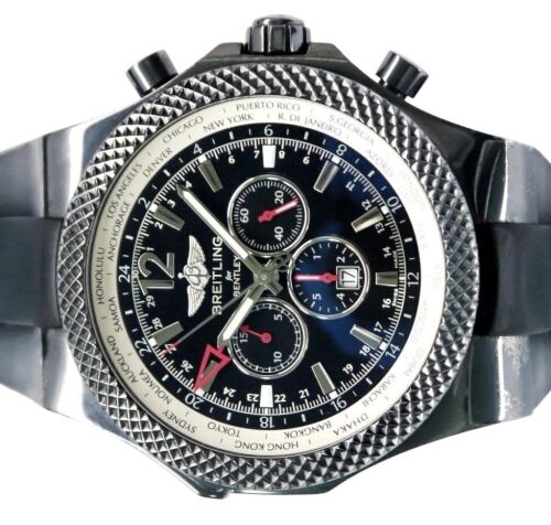 Breitling M47362 Bentley GMT Midnight Limited Edition World Time 49mm ~2010