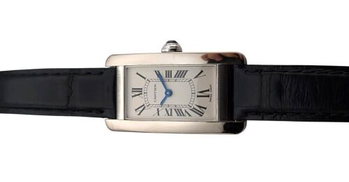 Cartier 2489 Tank Américaine 18k White Gold 19mm 2000s