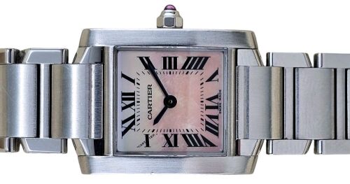 CARTIER TANK FRANCAISE 2384 Mother of Pearl Dial