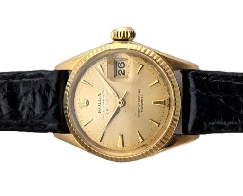 Rolex 6517 Vintage Ladies 18k Datejust 26mm 1960s