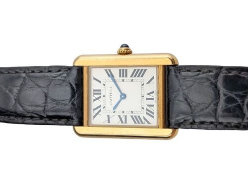 Cartier 3168 Tank Solo 18k Gold RG ~2010s 24 x 31mm w Box