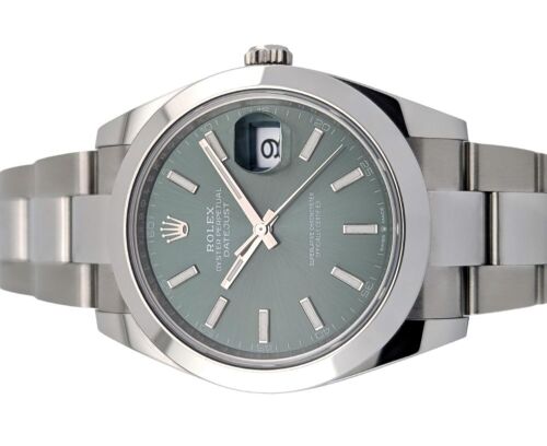 Rolex 126300 Datejust 41 Mint Green Dial 41mm 2025 Box & Papers