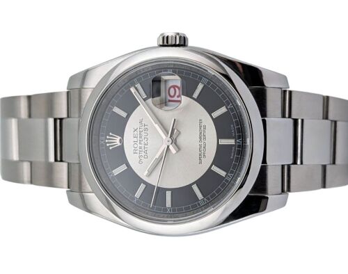 Rolex 116200 Datejust 36 Tuxedo Dial Roulette Date 36mm 2008