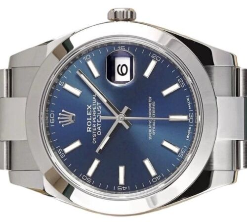 Rolex Datejust Blue Index, 41mm 2022, Box and Papers