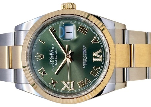 Rolex Datejust 36 Olive Green Diamond Dial