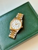 Rolex Oyster Perpetual Date 34 18K Yellow Gold White Buckley Diamond Dial - 7