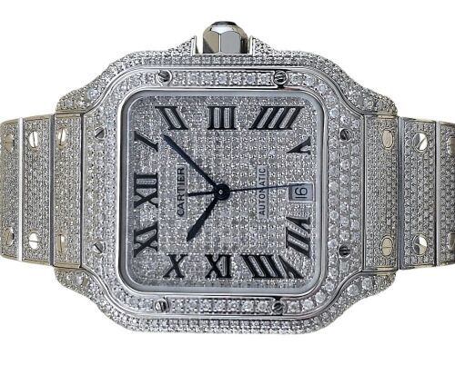 Cartier Santos Large Aftermarket Natural Diamonds 2024