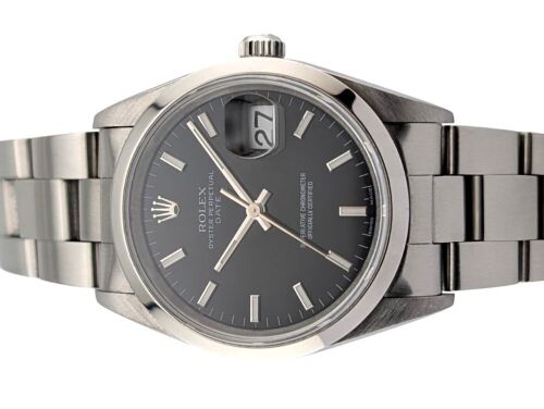 Rolex 15200 Oyster Perpetual Date Black Dial 34mm 2001 P Serial