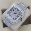 Cartier Santos Large Aftermarket Diamonds 2024 Pave Dial - 2