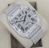 Cartier Santos Large Aftermarket Diamonds 2024 Pave Dial - 4