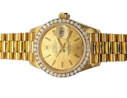 Rolex 69178 Datejust 18k YG Diamond Bezel 26mm 1990 E Serial