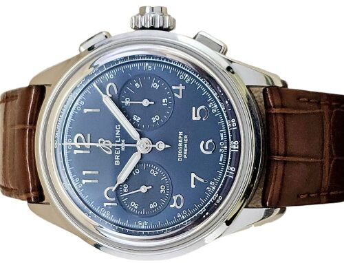 Breitling Premier B15 Duograph Rattrapante 42 Blue Dial