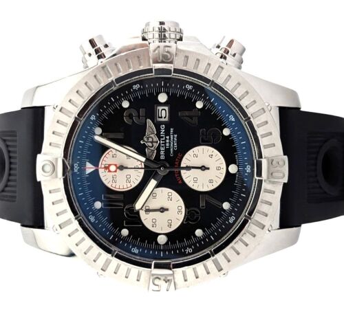 Breitling A13370 Super Avenger Black Dial 48mm 2009 Box & Papers