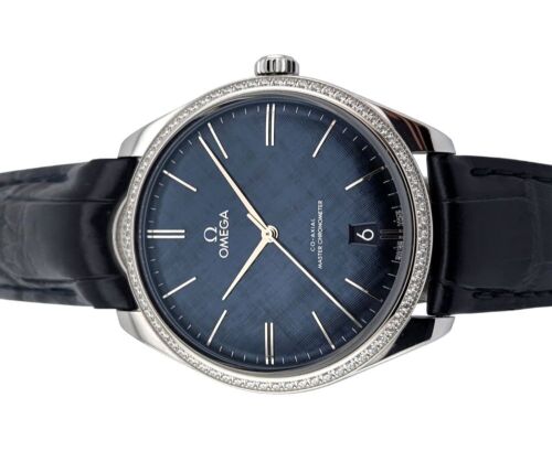 Omega 435.18.40.21.03.001 De Ville Tr&eacute;sor Blue Dial Diamonds 40mm 2020 Box & Papers