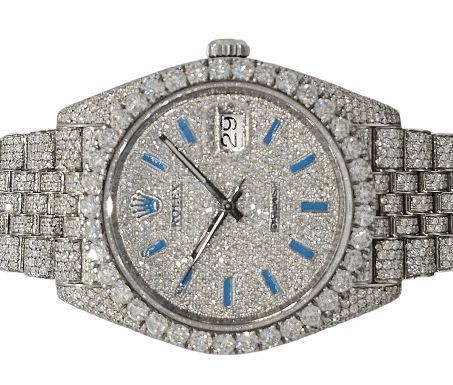 Rolex Datejust 41 Aftermarket Big Diamonds Jubilee Bracelet
