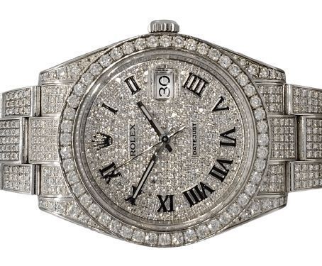 Rolex Datejust 41 Aftermarket Diamonds Oyster Bracelet Roman Dial