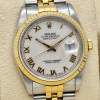 Rolex Datejust 36 Ref 16233 White Romans 18K Yellow Gold - 2