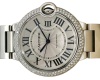 Cartier Ballon Bleu Guilloche Aftermarket Diamond Bezel
