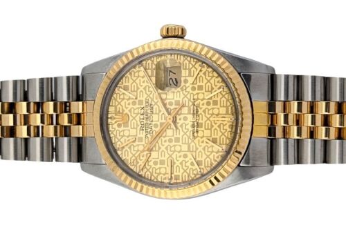 Rolex 16013 Datejust Two Tone Computer Dial 36mm 1988 R Serial Box & RSC