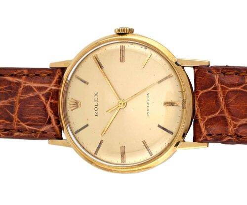 Rolex 9708 Vintage Precision 18k Yellow Gold 34mm 1971