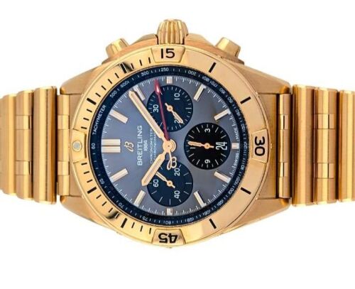 Breitling RB0134 Chronomat B01 18k Rose Gold 42mm 2023 Box & Papers