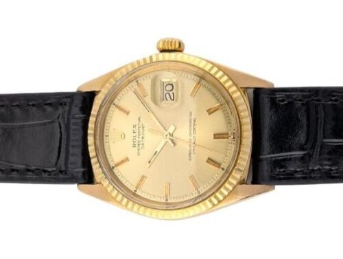 Rolex 1601 18k Yellow Gold Datejust 36mm 1970