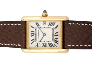 Cartier 2441 Tank Louis 18k Yellow Gold 25mm 2008 Box & Papers