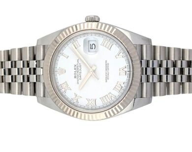 Rolex 126334 Datejust 41 White Roman Dial 41mm 2020 Box and Papers