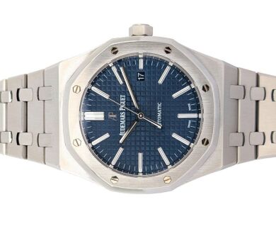 Audemars Piguet 15400ST Royal Oak Blue 41mm 2019 Box & Papers