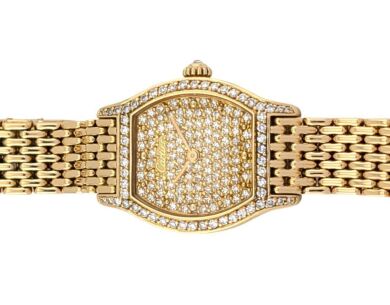 Cartier 66036 Tortue 18k YG Factory Diamonds Box & Papers