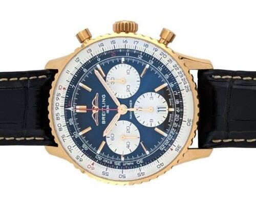 Breitling RB0138 Navitimer 1 B01 Chronograph 18k Rose Gold 43mm 2023 Box and Papers