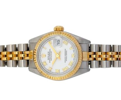 Rolex 69173 Lady-Datejust White Roman Dial 26mm 1999 Box & Papers
