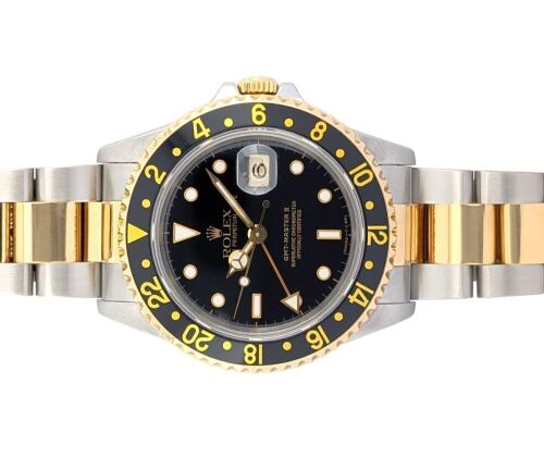 Rolex 16713 GMT-Master II Two Tone Black Dial 40mm 1995 W-Serial