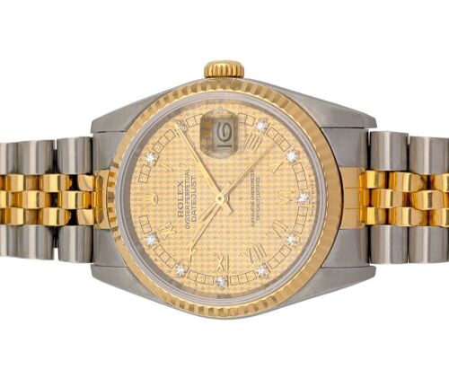 Rolex 16233 Datejust 36 Diamond Dial 36mm 1988 Box & Papers