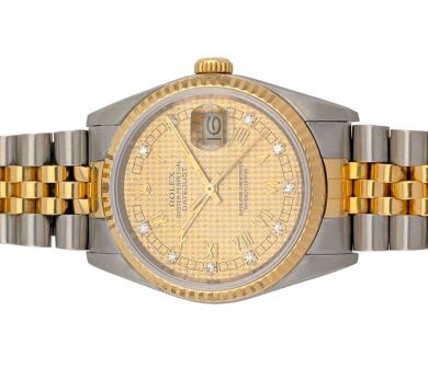 Rolex 16233 Datejust 36 Diamond Dial 36mm 1988 Box & Papers