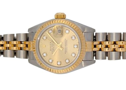 Rolex 69173G Lady-Datejust Champagne Diamond Dial 26mm 1999 Box & Papers