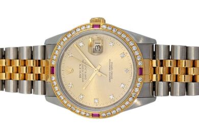 Rolex 16233G Datejust 36 Gold Diamond Dial & Bezel 36mm 1989