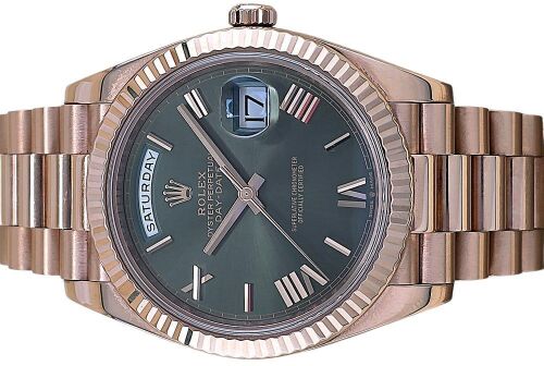Rolex Day Date 228235 Anniversary Olive Dial