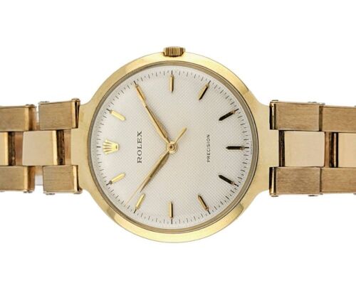 Rolex 9083 Vintage Precision 9k Gold UFO on 14k USA Rivet Bracelet 36mm 1952